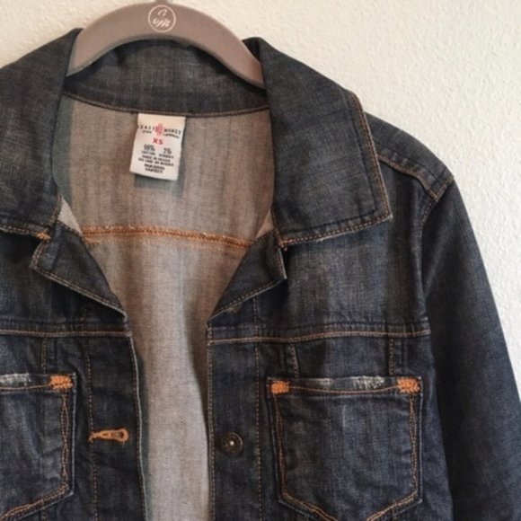 Nordstrom Easy Money Dark Wash Denim Jean Jacket - Picture 2 of 2